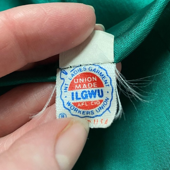 FITZ vintage wool womens peacoat kelly green union rare classy preppy 60s sz 8 - Picture 8 of 16